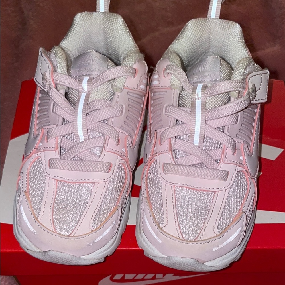 Nike Kids Pink and White Sneakers